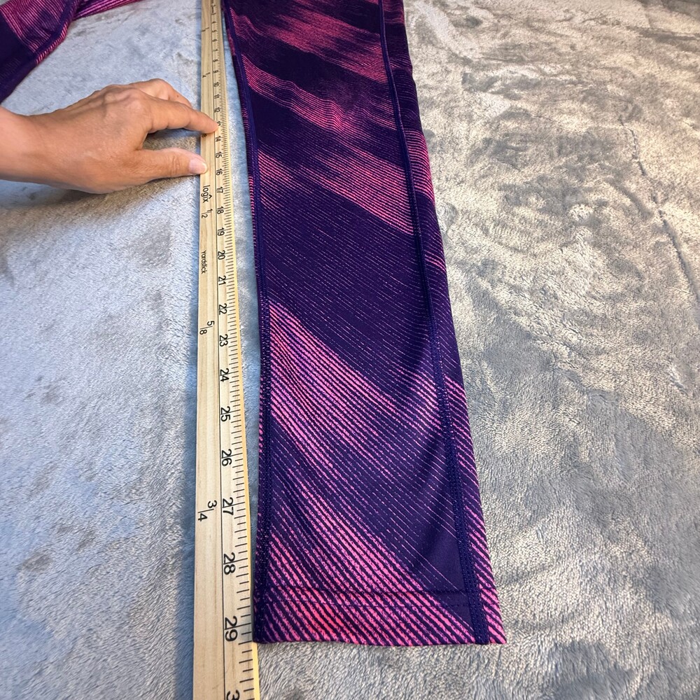 Reebok Purple & Pink Performance Leggings Women's Medium Athletic Workout Yoga P - Picture 3 of 11